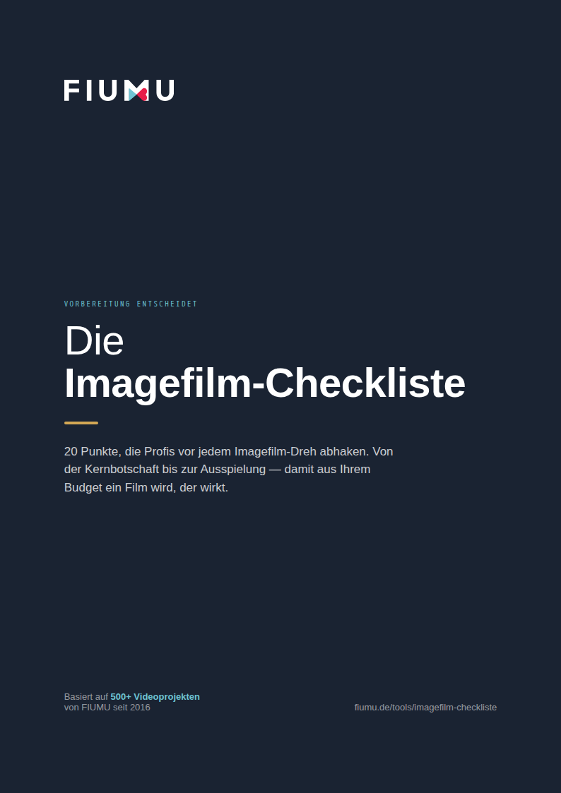 Vorschau: Imagefilm-Checkliste als PDF