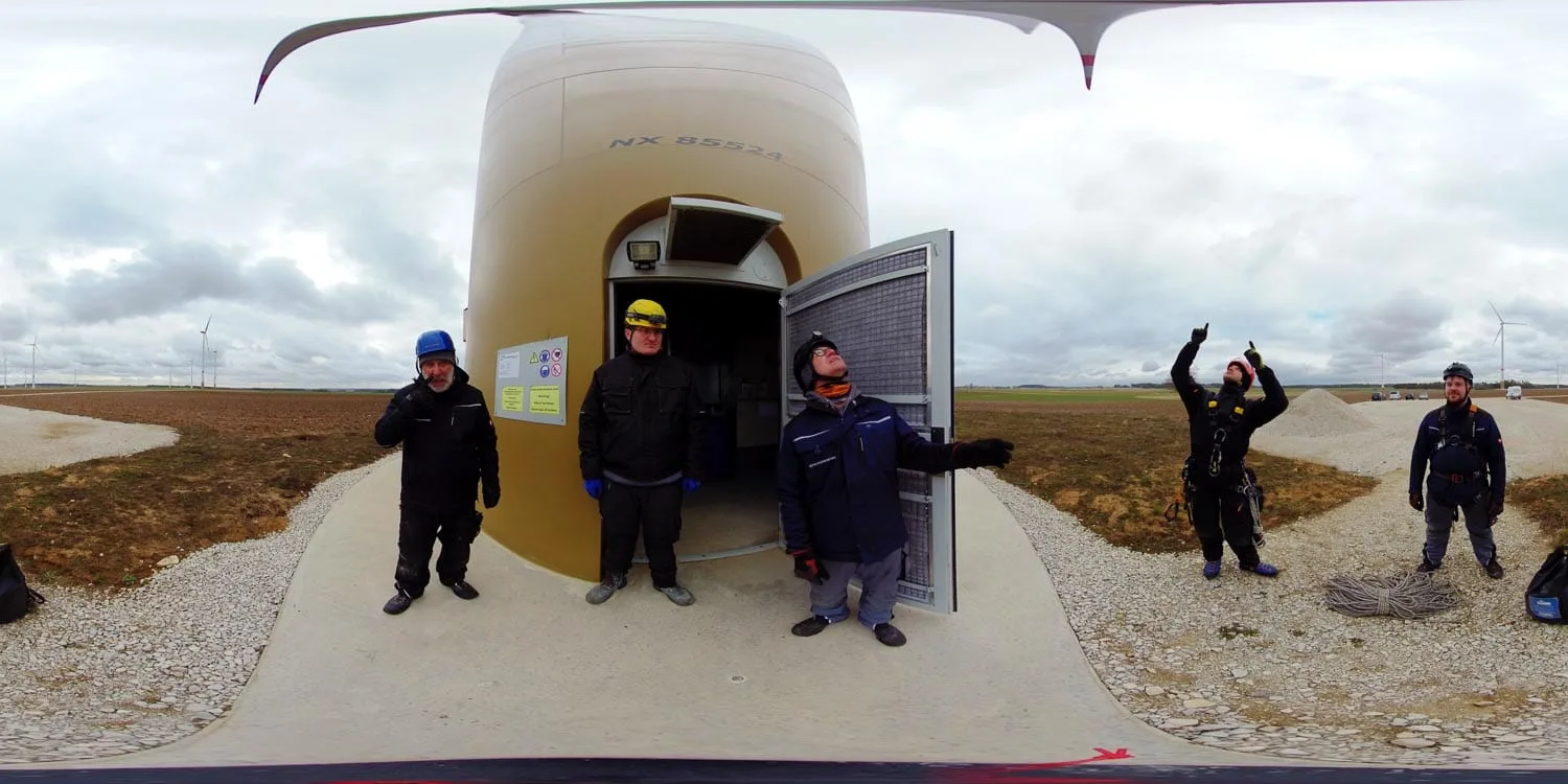 Behind the Scenes: 360 Grad Film Windkraft Service für POLYGONVATRO 3